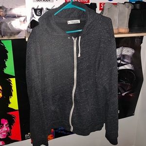 Zip-Up Sweater Heather Gray/ Charcoal
